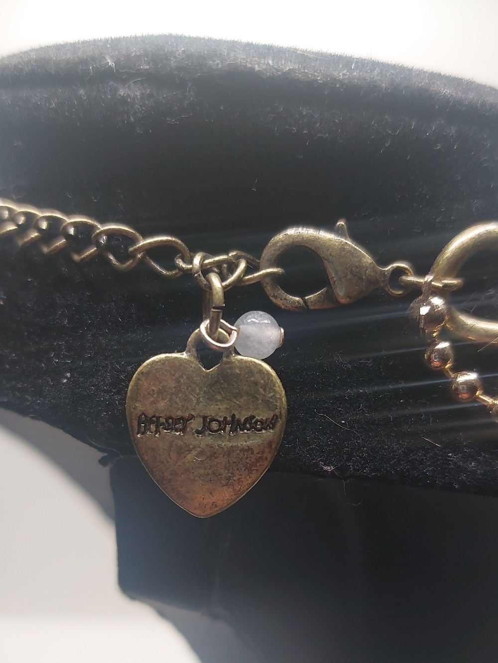 Betsey Johnson Leopard Lucite Puffy Heart Charm 4 Tiered Statement Necklace - Picture 8 of 16